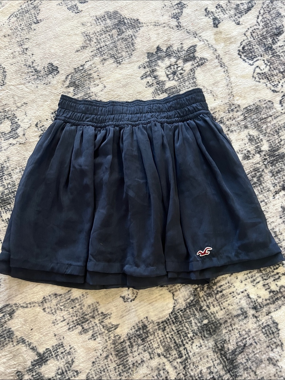 Hollister Dark Navy Tiered Mini Skirt